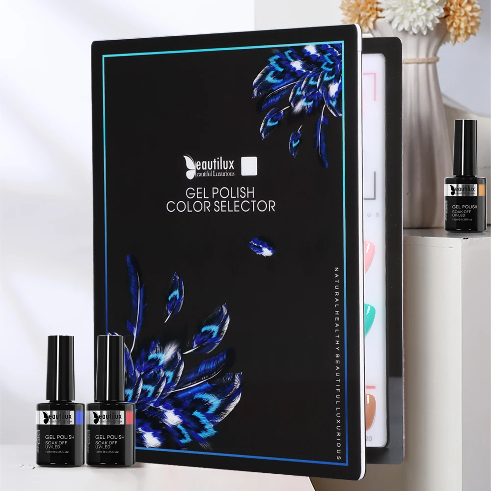 Beautlux Professional Pmma Nail Gel Polish Color Pallete Nail Salon Swatch Display Book Catalogo Tabella Dei Colori 120 Colori