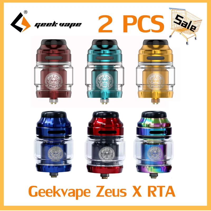 2 шт./лот vape Танк Geekvape Zeus X RTA 4,5 мл ёмкость с 810 делриновый дрип-тип vape распылитель RTA vs zeus двойной/Аммит MTL