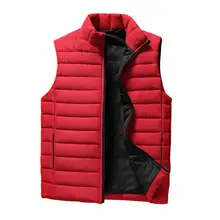 

All Match Outdoor Thicken Warm Zipper Closure Winter Vest Soft Vest Coat Solid Color for Hiking