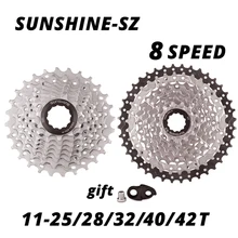 SUNSHINE 8 скоростей свободного хода MTB дорожный велосипед 8S кассеты 25t 28t 32t 40t 42T маховик для M310 M360 Alivio M410 HG31-8