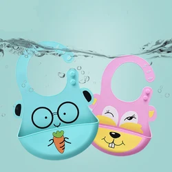 Baby Silicone Bib Baby Three-dimensional Waterproof Food Bag Large Baby Feeding Bib Children's Food Bag Soft Bibs for Babies