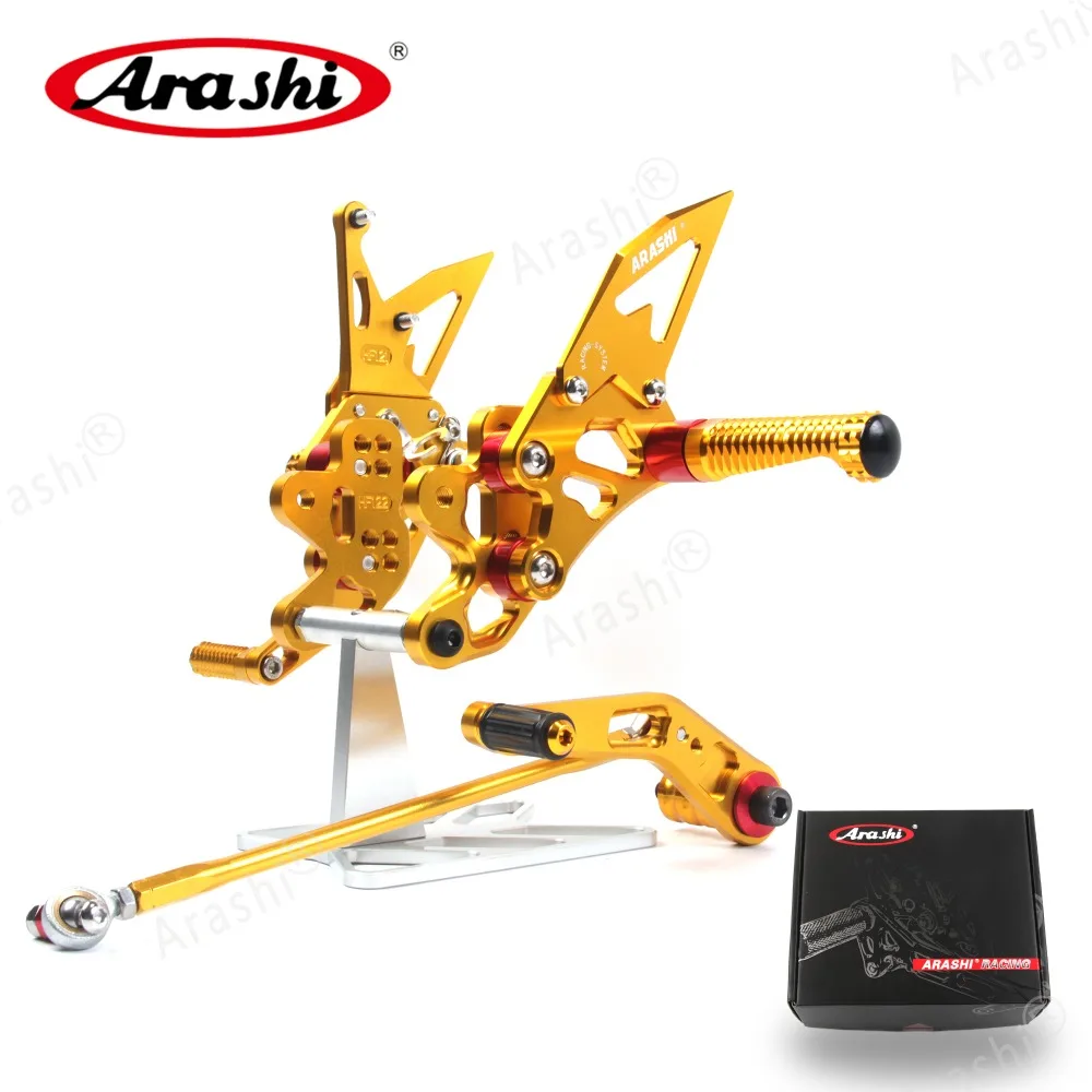 Arashi мотоциклетные подножки для SUZUKI GSX-R GSXR 600 GSXR600 2006-2010 CNC Rider Rearset Регулируемые подножки подножка запчасти