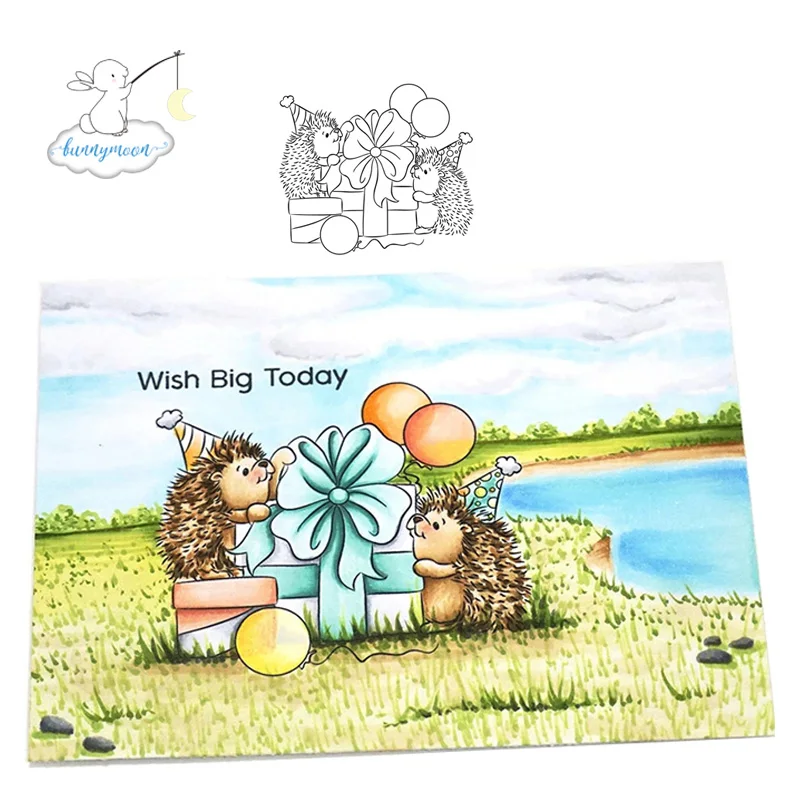 

CH Hedgie Party Clear stamp Seal Yourself Scrapbooking Album Sheets Clear Card Stamps Scrapbooking Die Cut