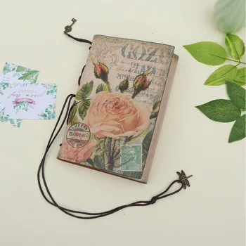 

1PC PU Leather Notebook Spiral Bound Notebook Europear Style Kraft Paper Retro Diary for Planner