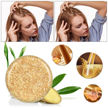 

Ginger Thickening Shampoo Solid Bar for Growth Hair Care Anti Falling Soap Bar Smooth and Restore Dense Wash Hair Treatment