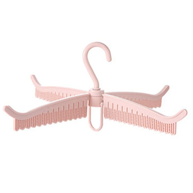 

360 Degree Rotation Plastic Racks Hangers Clothes Underwear Socks 52 Clips Drying Rack Home Clothes Tools Supplies