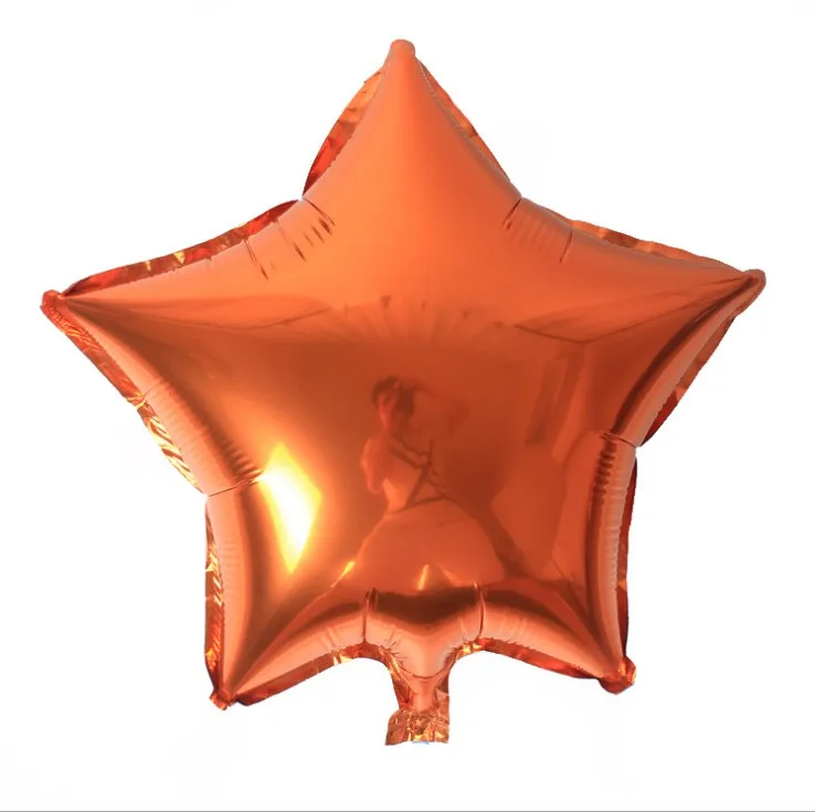 Orange 33 цвета в форме сердца, звезды, фольга, Гелиевый шар, розовое золото, макарон, воздушные шары для дня рождения, вечеринки, свадьбы, Декор, детская игрушка для душа - Цвет: Orange