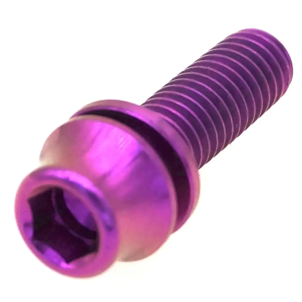 

LOT 4 Purple M5 x 16mm GR5 Titanium Screw Bolts With Washer For Bicycle Kettle