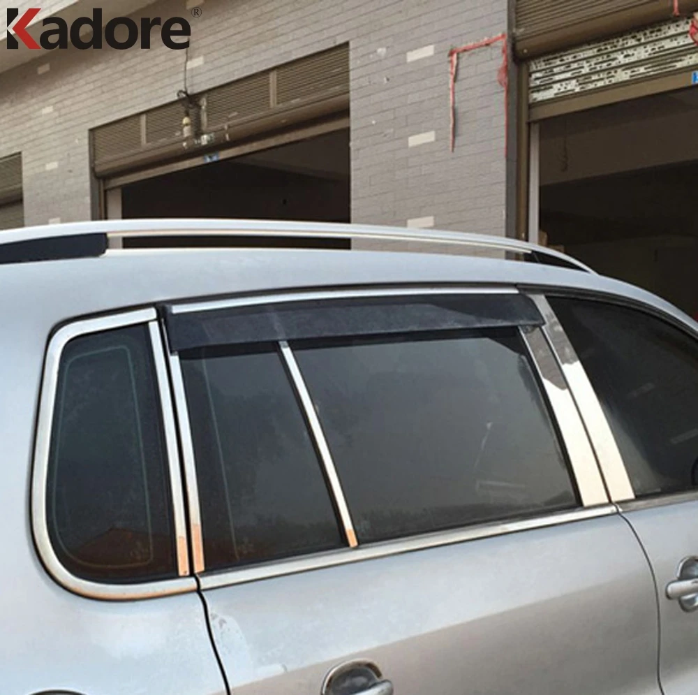 Для Volkswagen Tiguan 2009 2013 2014 2015 нержавеющая сталь дверь окно столбик центр B отделка
