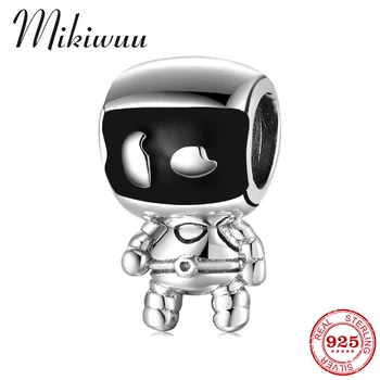 

Space series 925 Sterling Silver Astronaut exploring Fine Beads Accessories fits Original DIY Bracelets Jewelry Charm Making