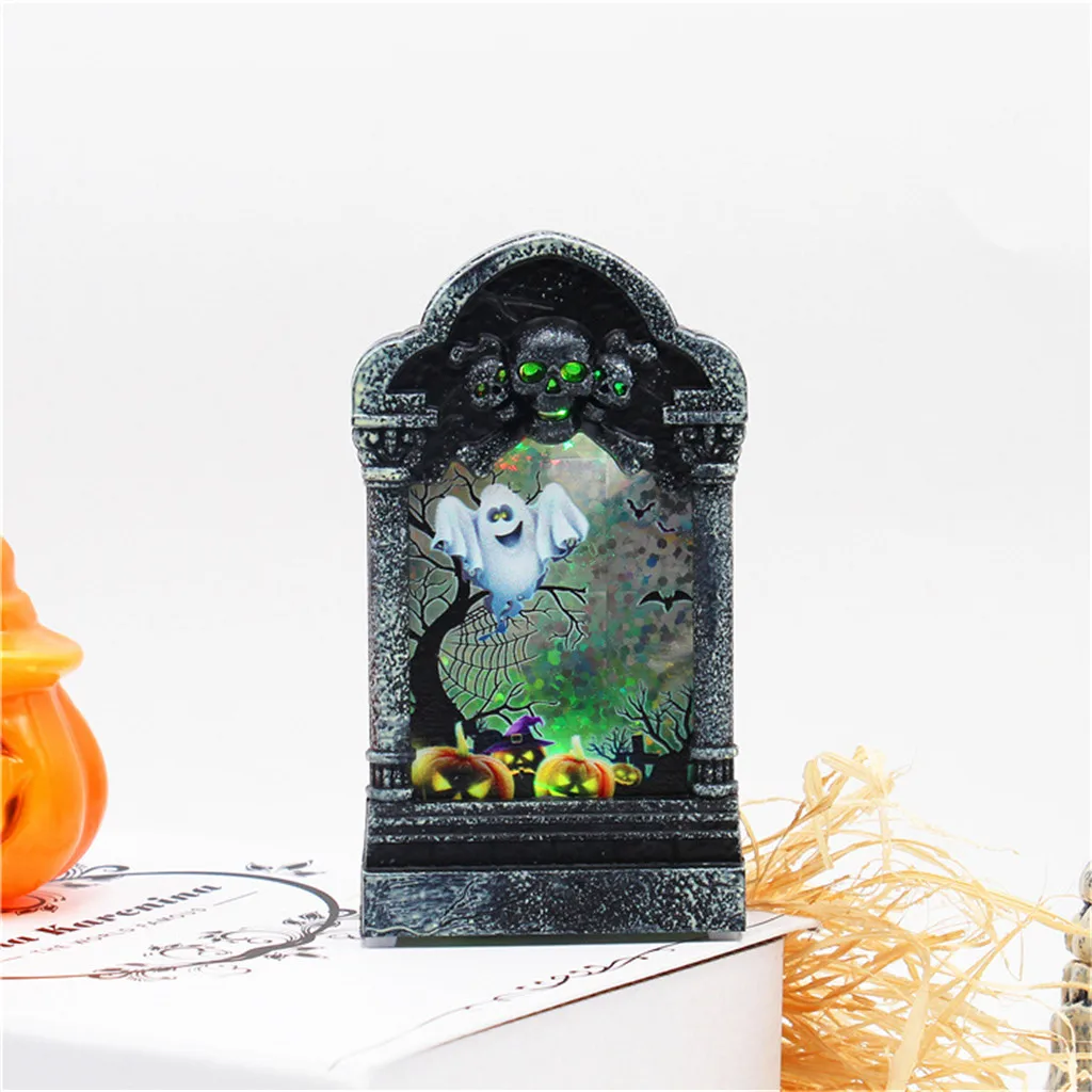 

Halloween Decor glowing tombstone LED llight Halloween Desktop Decoration Glowing Tombstone Glowing Ornament Home KTV Props