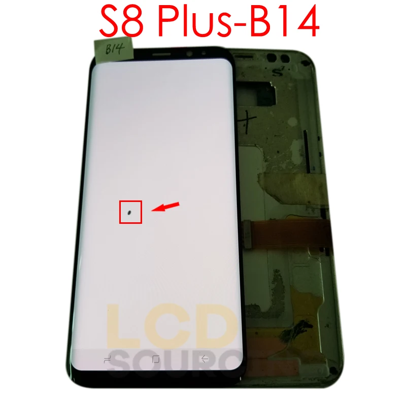 S8plus B14 Amoled дефект Dead Pixel для samsung Galaxy S8 ЖК G950 G950F сенсорный экран дигитайзер для samsung s8+ plus G955 G955F ЖК замена - Цвет: S8plus B14