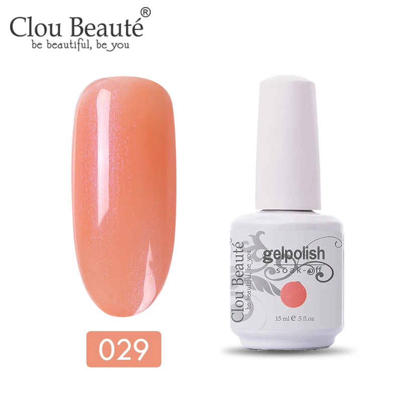 Гель-лак Clou Beaute Vernis, УФ-краска, сделай сам, лак для ногтей, гибридный, 15 мл, розовый, красный, фиолетовый цвета, УФ-яркий и блестящий Гель-лак - Цвет: 11029