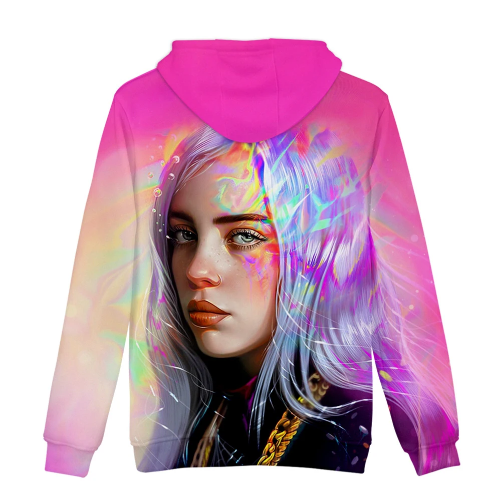 3D Billie Eilish толстовки женские/мужские уютные Vogue Девушки Мальчик K поп корейский Ldol Billie Eilish толстовки куртки в стиле Харадзюку хип-хоп