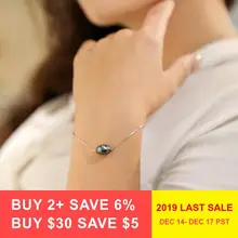 DAIMI браслет, 925 пробы, серебро, регулируемая цепочка, серебро 925, ювелирное изделие, Пресноводный Жемчуг, браслеты для женщин