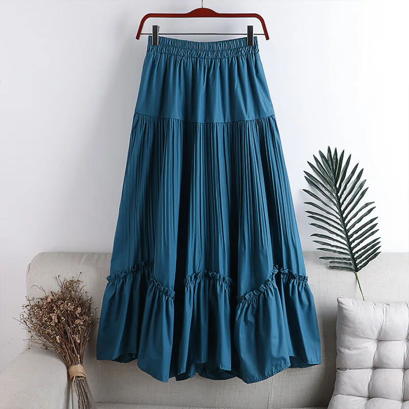 

2020 New Summer High Waist Slim A-Line Women Maxi Skirt Irregular Patchwork Long Jupe Femme Vintage Boho Skirt Faldas Saias