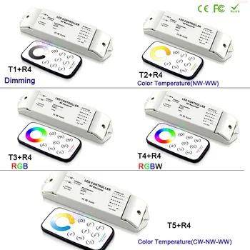 

Bincolor led dimming/CCT/RGB/RGBW/CW CCT led dimmer Receiver controller+RF wireless remote for LED Strip Light lamp,DC12V-24V