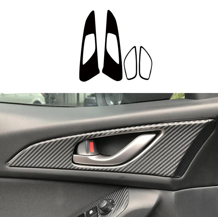 Автомобильные аксессуары наклейка из углеродного волокна дверная наклейка интерьерная наклейка s отделка для Mazda 3 Axela W11