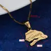 Gold Color The Republic of Senegal Map Pendant Necklaces Trendy Senegal Map Chain Jewelry 2