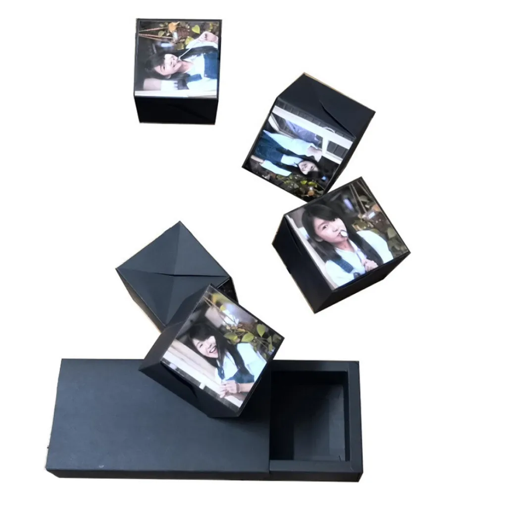 Творческий DIY Фотоальбом подарок на день рождения артефакт взрыв для юбилея скрапбук сюрприз вечерние прыгающие Коробки Подарки - Цвет: 6 small boxes