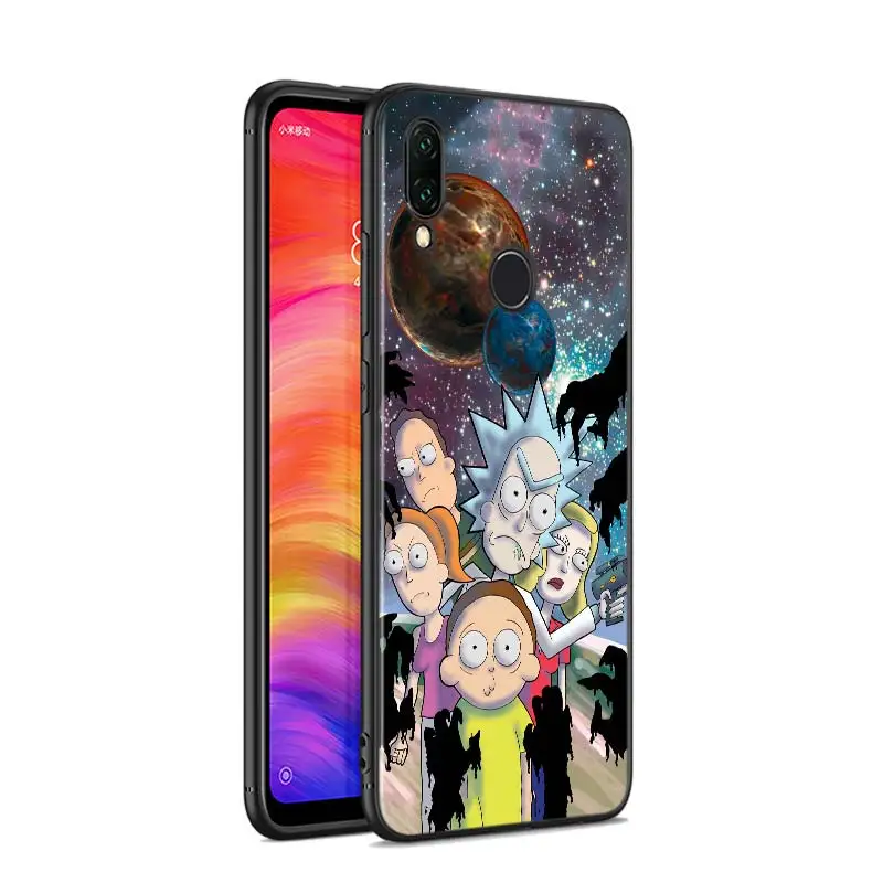 Черный силиконовый чехол Рик и Морти модный для Xiaomi Redmi Note 8 7 6 5 4X4 K20 Pro 7A 6A 6 S2 5A Plus чехол для телефона
