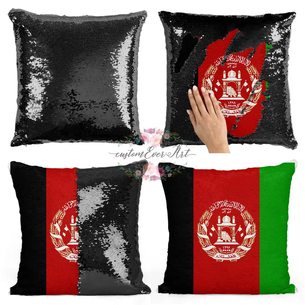 

Afghanistan Personalized custom picture pillow cover cover throw pillows reversible mermaid sequin pillow case cover