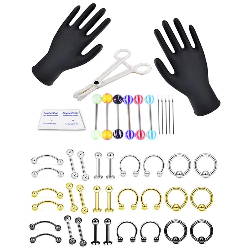 1 Набор для пирсинга инструменты профессиональный инструмент комплект