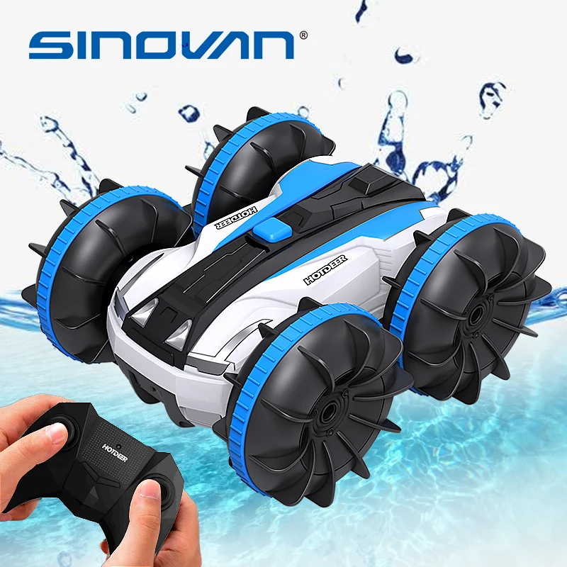 Sinovan Water & Land 2 IN 1 Remote Control Car 360° Rotate RC Cars Amphibious RC Drift Car Waterproof Stunt Car RC Toys for Kids