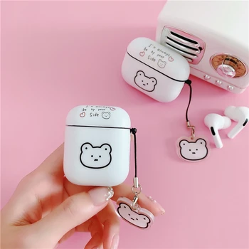 

Cute Cartoon Bear Earphone Soft Case For Apple AirPods 3 2 Case Headphone Charging Box Protection Cove For air pods pro IMD Capa