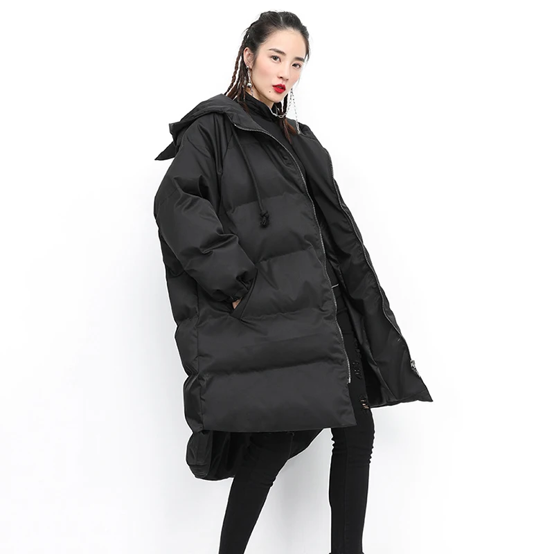 Новое зимнее пуховое пальто 2019 женская Европейская и американская мода на молнии