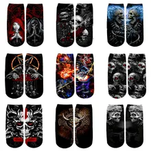 Angel And Demon/Cross With Satanic/Lighting Skulls Socks 3d Printed Men For Women Funny socks fashion summer spring ankle Socks