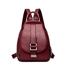 Женский кожаный рюкзак, винтажный женский рюкзак, женская сумка, школьный ранец