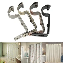 2 unids/set pared ventana Marco cortina gancho fijo Vintage cortina Barra soporte montaje cortina percha Clip hogar Hardware