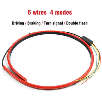 

100cm Auto Accessories Soft LED Car High Mount Safe Stop 3rd Brake Rear Tail Signal Strip Light In Red