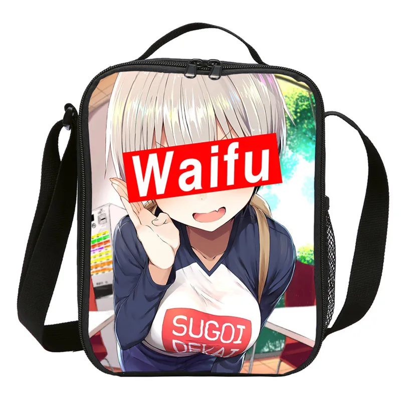 Малый мешок обеда для детей мальчиков девочек Забавные Sugoi Senpai аниме Waifu письмо 3D печать льда мешок изолированный тепловой Пикник Ланчбокс - Цвет: DODIB4076710-S1111
