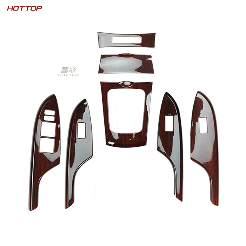 Wood 7pcs ABS центр управления набор крышки обшивки рамы для Toyota Corolla 2007-2013 механическая коробка передач - Название цвета: Wood 7pcs
