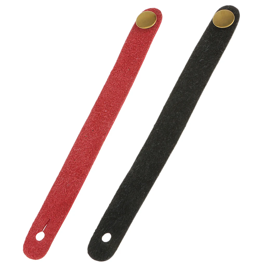 2pcs Microfiber Leather Strap Hook Button for Acoustic/Folk/Classic Guitar