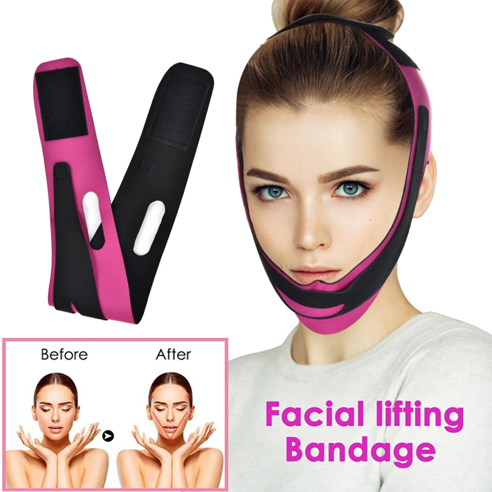 

Elastic V-Line Face Slimming Bandage Lift Up Mask Face Shaping Strap Cheek Chin Neck Slimming Facial Thin Shaper Band