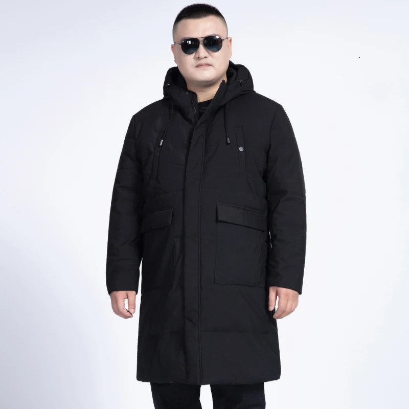 10XL 9XL 8XL Новое поступление зимняя длинная куртка хлопок Толстая Мужская высококачественная повседневная Модная парка хлопковое пальто Мужская брендовая одежда
