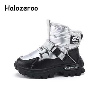 

Winter Kids Snow Boots Baby Girls Warm Shoes Children Mid Calf Boots Boys Black Brand Boots Fashion Slip On Shoes Fashion New