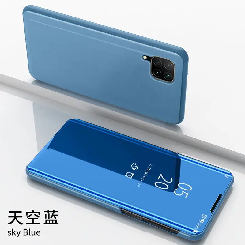 1 шт./лот прозрачный откидной Чехол с зеркальной подставкой для Huawei P40 Lite E Pro Nova 6 SE