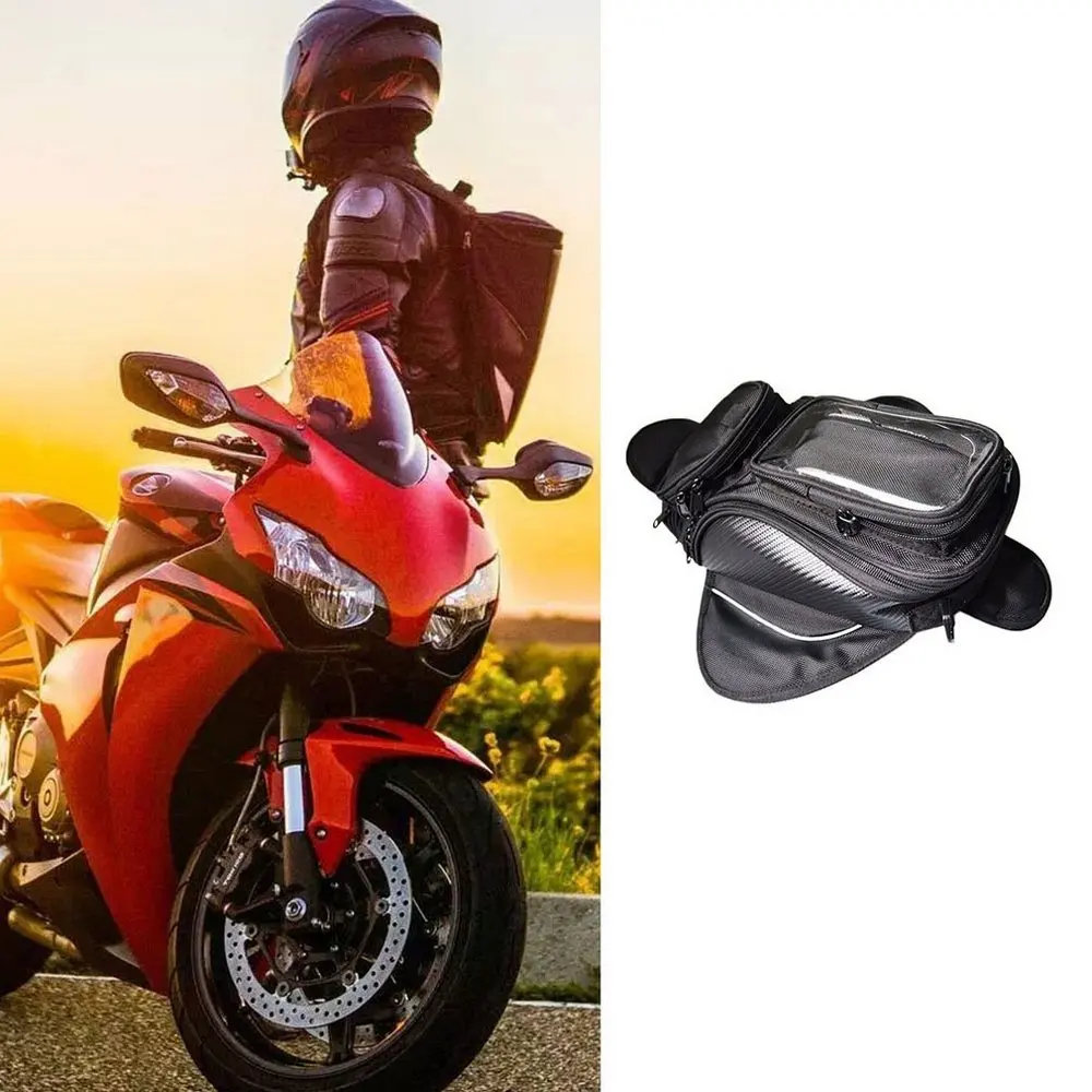 

Motorcycle Tank Bag Big View Widow Motor Luggage Bags Motorcycle Tail Bag Nylon Oxford Big Screen For Phone / GPS 48x20x15cm