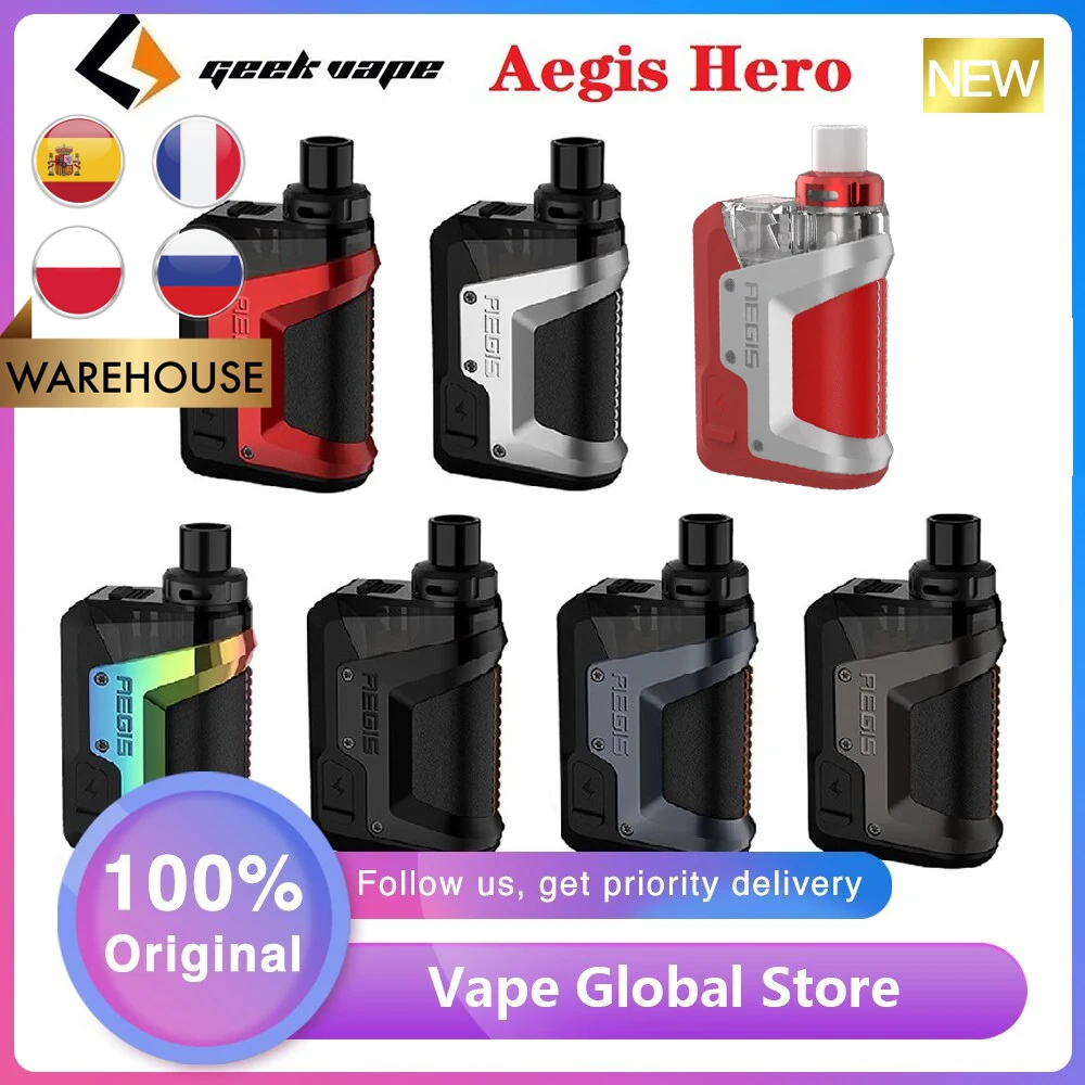 Набор для вейпа GeekVape Aegis Hero электронная сигарета с аккумулятором на 45 Вт 1200 мАч MTL