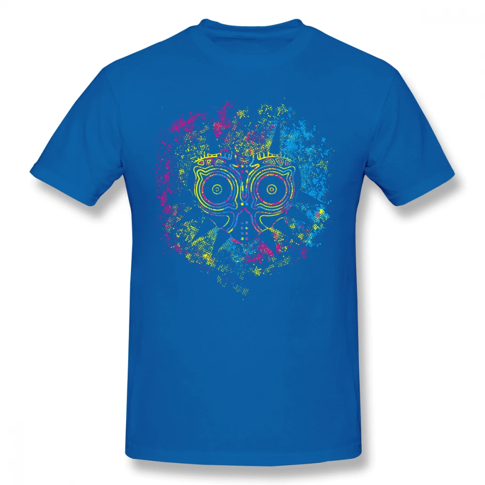 Blue Футболка one yona Majoras Mask, футболка Majoras Mask, Пляжная футболка с коротким рукавом, Мужская футболка из 100 хлопка с принтом, 6xl - Цвет: Blue