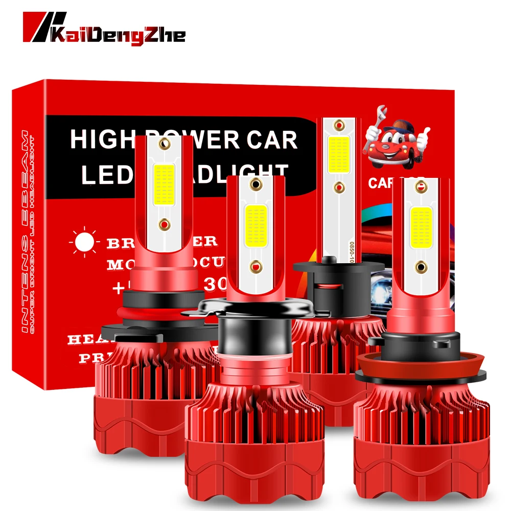 2pcs H7 LED HEADLIGHT BULB H4 Headlight Bulbs COB 50w 4800lm 6000k H1