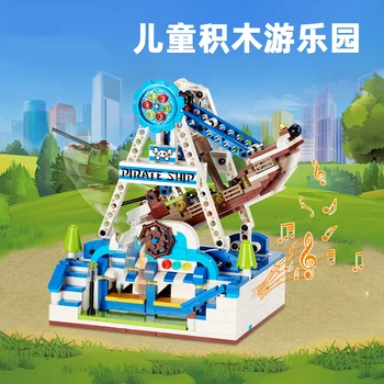 

Compatible Technic Pirate ship Building Blocks movie Caribbean Set Creator Boat Model 2 Figure Bricks Block Child Toys Gifts