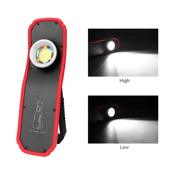 

Portable Flashlight Torch USB Rechargeable LED Work Light Magnetic COBHanging Hook Lamp For Outdoor Camping