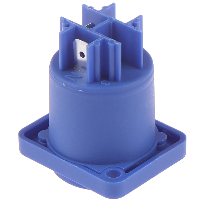 1pcs LED Blue Chassis Connector 3 Pins Input Flat Tab Terminals Female Socket For Audio&amp;Video Dropshipping