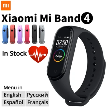 

In Stock Original Xiaomi Mi Band 4 Smart Miband 4 0.95" AMOLED Screen Waterproof Heart Rate Fitness 135mAh Bluetooth 5.0 50 ATM