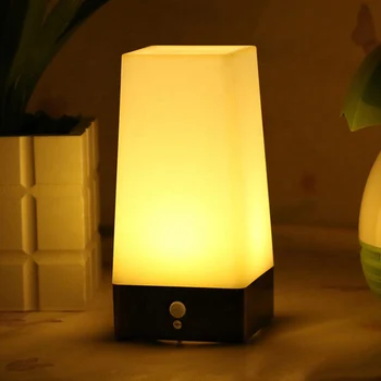 

LED Night Light Baby Nursery Bedside Office Bars Modern Restaurant Bedroom PIR Motion Sensor Table Lamp Battery Powered Bathroom